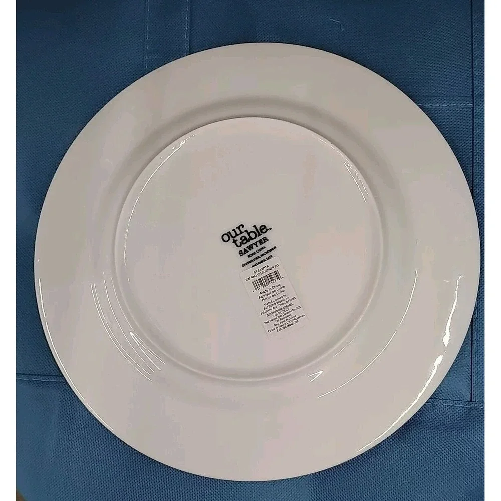 Our Table Sawyer Dinner Plates Bone China Set Of 2 White Bed Bath & Beyond 11.5